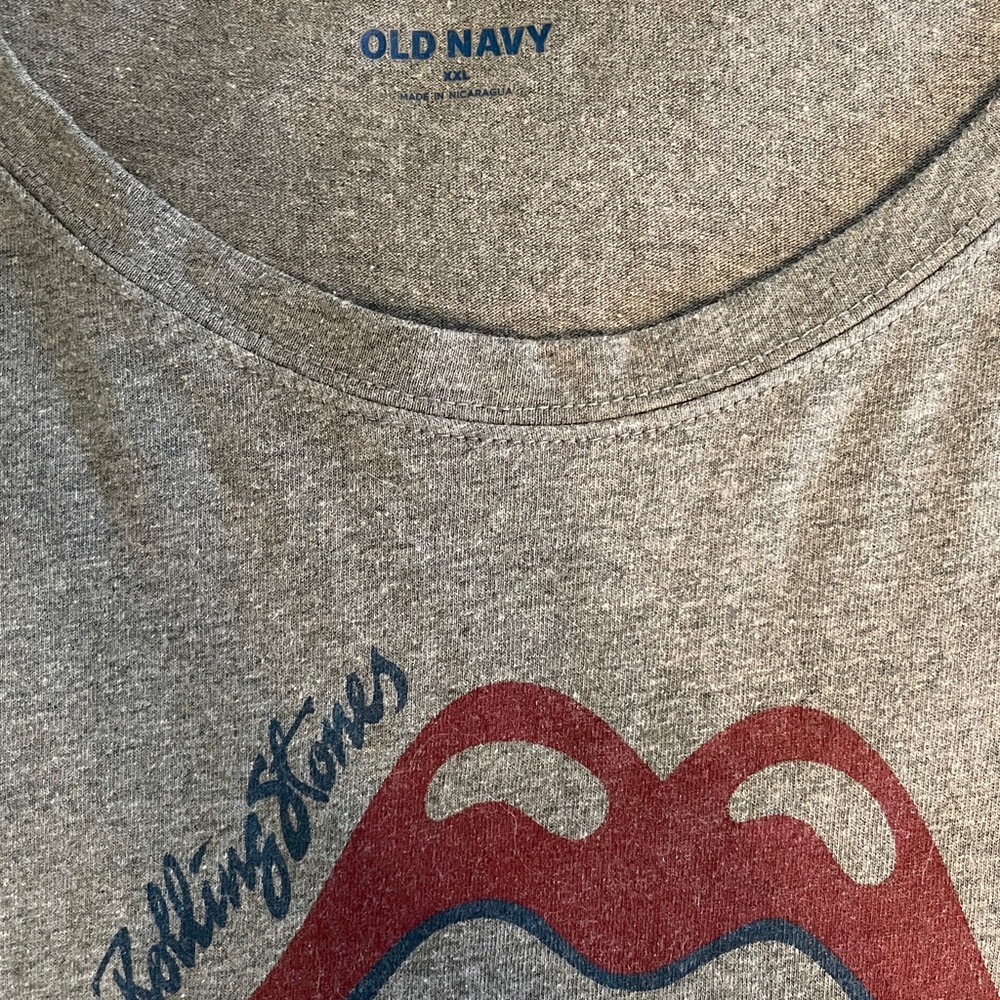 The Rolling Stones Tee Cropped SS Heather Gray Size XXL - Picture 3 of 4